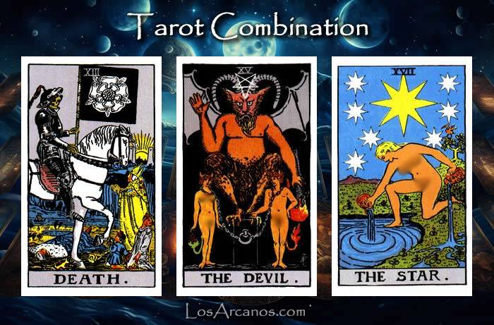 Combination TRANSFORMATION, THE DEVIL and THE STAR