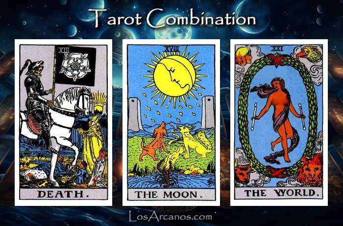 Combination TRANSFORMATION, THE MOON and THE WORLD