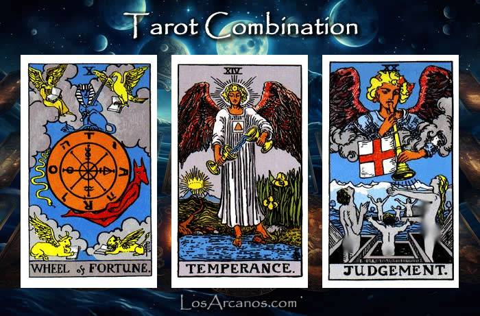 Combination WHEEL OF FORTUNE, TEMPERANCE and JUDGEMENT