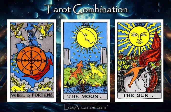 Combination WHEEL OF FORTUNE, THE MOON and THE SUN