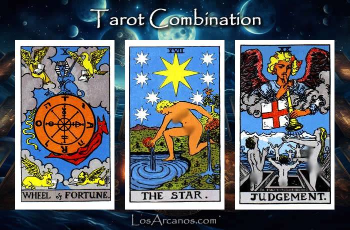 Combination WHEEL OF FORTUNE, THE STAR and JUDGEMENT