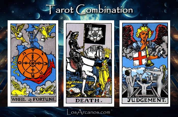 Combination WHEEL OF FORTUNE, TRANSFORMATION and JUDGEMENT