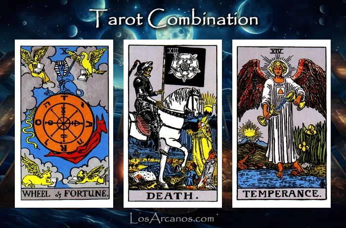 Combination WHEEL OF FORTUNE, TRANSFORMATION and TEMPERANCE