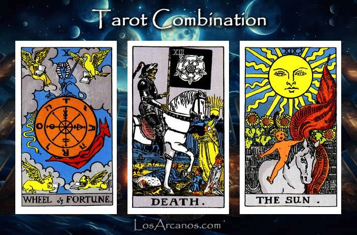 Combination WHEEL OF FORTUNE, TRANSFORMATION and THE SUN